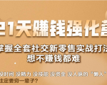 21天赚钱强化营,掌握全套社交新零售实战打法,赚回N倍学员-最全资源库