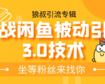 狼叔实战闲鱼被动引流3.0技术,无限上架玩法,免费送被动引流,高阶玩法实战总结-最全资源库