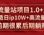 《大流量站项目1.0+2.0》打造日IP10W+高流量站,前期很累后期躺赚-最全资源库