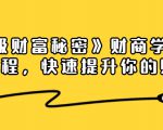 《终极财富秘密》财商学习必修课程,快速提升你的财富(18节视频课)-最全资源库