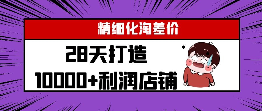 Yl精细化淘差价28天打造10000+利润店铺，精细化选品项目（附软件）-最全资源库