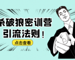 杀破狼密训营：B站霸屏引流的原理及方式+搭建赚钱的内容法则-最全资源库