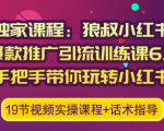 狼叔小红书爆款推广引流训练课6.0，手把手带你玩转小红书-最全资源库