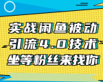 实战闲鱼被动引流4.0技术，坐等粉丝来找你，实操演示日加200+精准粉-最全资源库