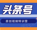 头条号原创视频特训营:一对一带你玩转短视频,新号10天日收益破252元-最全资源库