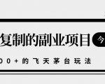 揭秘人人可复制的副业项目,能够实现日入10000+的撸飞天茅台玩法-最全资源库