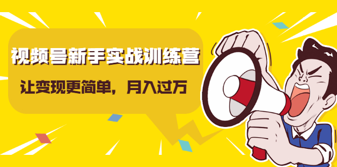 视频号新手实战训练营，让变现更简单，玩赚视频号，轻松月入过万-最全资源库
