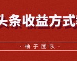 微头条收益方式教学,单条收益可达1000+-最全资源库