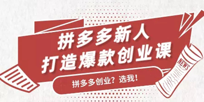 拼多多新人打造爆款创业课：快速引流持续出单，适用于所有新人-最全资源库