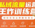 私域流量运营王炸训练营：全网引流+裂变涨粉+私域运营+高效成交-最全资源库