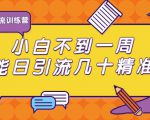 清和行记引流训练营：小白不到一周便能日引流几十精准粉-最全资源库