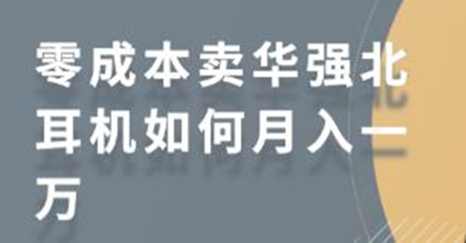 零成本卖华强北耳机如何月入10000+,教你在小红书上卖华强北耳机-最全资源库