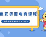 龟课·闲鱼无货源电商课程第20期:闲鱼项目操盘手带你从0到月入20万+-最全资源库