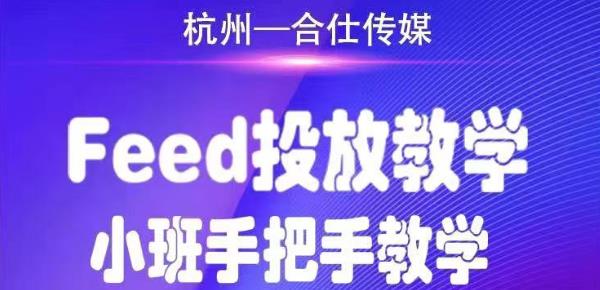 合仕传媒Feed投放教学,手把手教学,开车烧钱必须自己会-最全资源库