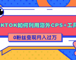 详细解析TIKTOK如何利用海外CPS+工具0粉丝轻松变现月入过万-最全资源库