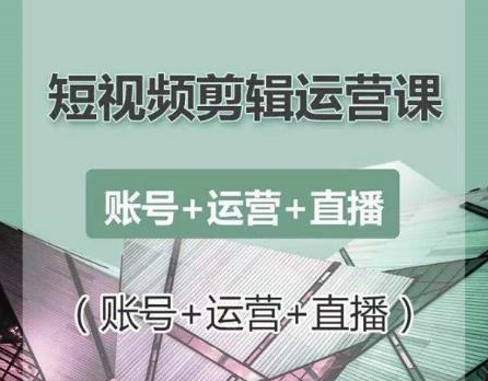 南小北短视频剪辑运营课:账号+运营+直播,零基础学习手机剪辑【视频课程】-最全资源库