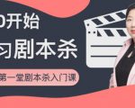 红娘子·从0开始学习剧本杀,你的第一堂剧本杀入门课 简单易懂 市场需求大-最全资源库