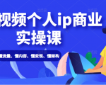 短视频个人ip商业实操课: 懂流量、懂内容、懂变现、懂架构(价值999元)-最全资源库
