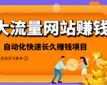 2021大流量网站赚钱，自动化快速赚钱长期项目-最全资源库