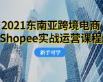2021东南亚跨境电商Shopee实战运营课程,0基础、0经验、0投资的副业项目-最全资源库