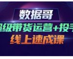 数据哥·超级带货运营+投手线上速成课，快速提升运营和熟悉学会投手技巧-最全资源库