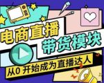 大鹏·电商直播带货课，系统学习直播带货各环节技巧和套路-最全资源库
