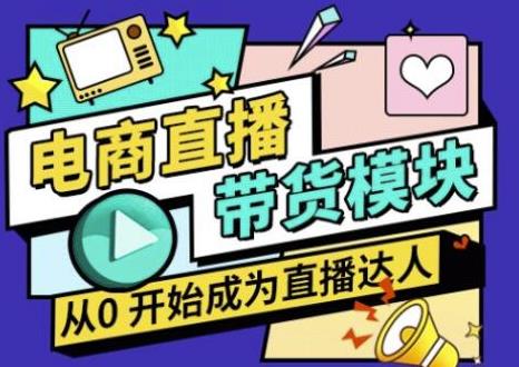 大鹏·电商直播带货课，系统学习直播带货各环节技巧和套路-最全资源库