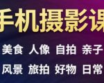 手机摄影一次学透，教程内容包括：美食、人像、自拍、风景、好物等-最全资源库
