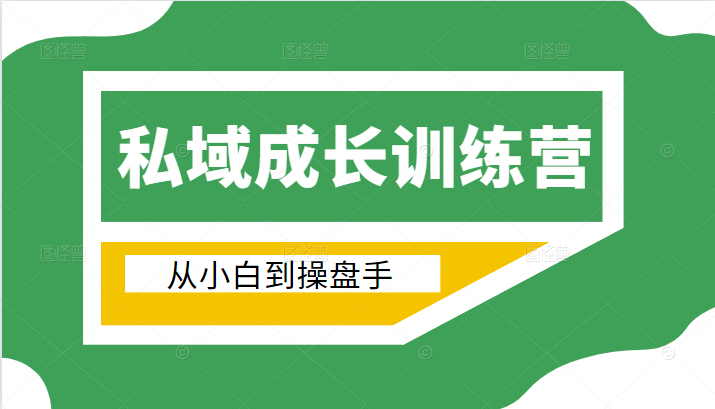 电商私域成长训练营,从小白到操盘手(价值999元)-最全资源库