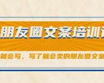 朋友圈文案培训课,听了就会写,写了就会卖的朋友圈文案课-最全资源库