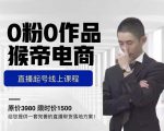 猴帝电商直播起号课,零粉零作品开播底层逻辑,直播五天打爆广场流量-最全资源库