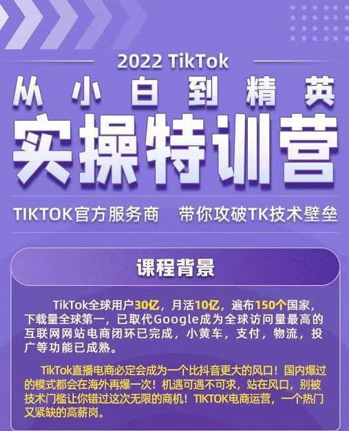 Seven漆·2022Tiktok从小白到精英实操特训营，带你掌握Tiktok账号运营-最全资源库