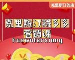 克里斯汀拼多多运营课，适合小白初涉平台，低成本入门-最全资源库