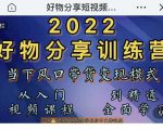 萌飞好物·2022抖音好物分享训练营,当下风口带货变现模式,从入门到精通-最全资源库