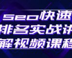 seo快速排名实战讲解视频课程,揭秘seo快排原理-最全资源库