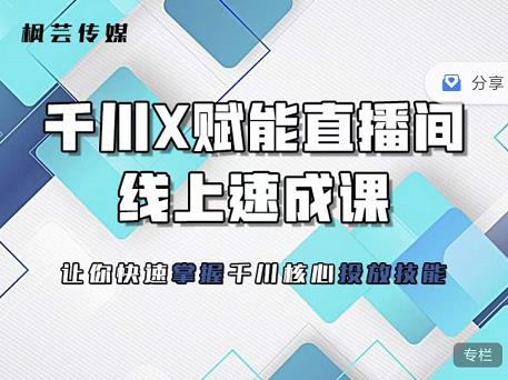 枫芸传媒-线上千川提升课，提升千川认知，提升千川投放效果-最全资源库