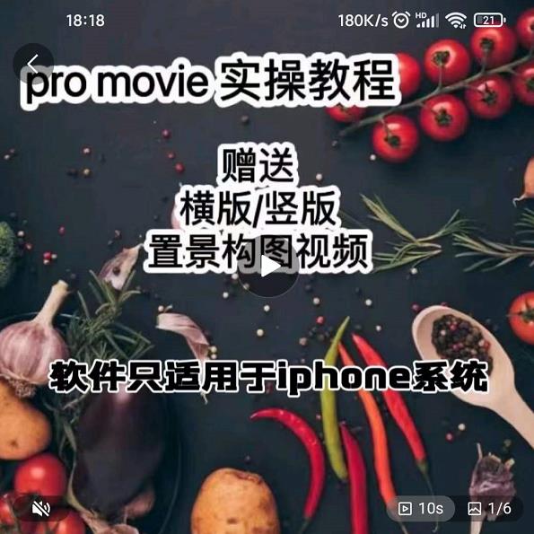 漆十二美食摄影，25​节promovie实操高手课节-最全资源库