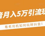 老古董·抖音月入5万引流玩法,看看老司机如何玩转抖音(附赠:抖音另类引流思路)-最全资源库