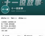 十一说故事·故事性中视频，观众快速共鸣从而快速变现的中视频玩法-最全资源库