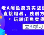 老A闲鱼卖货实战课，简单直接粗暴，独创方法带你玩转闲鱼卖货！-最全资源库
