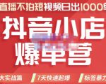 推易电商·2022年抖音小店爆单营,不直播、不拍短视频、日出1000单,暴力玩法-最全资源库