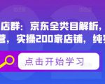 贝千电商店群:京东全类目解析,京东店群专业运营,实操200家店铺,纯实战经验-最全资源库