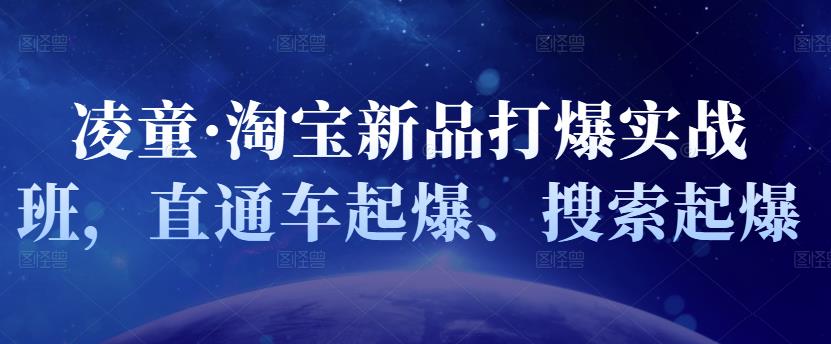 凌童·淘宝新品打爆实战班,直通车起爆、搜索起爆-最全资源库