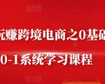 朱哥·玩赚跨境电商之0基础课程，0-1系统学习课程-最全资源库
