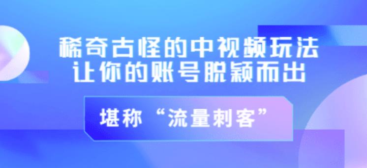 不讲李·稀奇古怪的冷门中视频冷门玩法，让你的账号脱颖而出，成为流量刺客！（图文+视频）-最全资源库