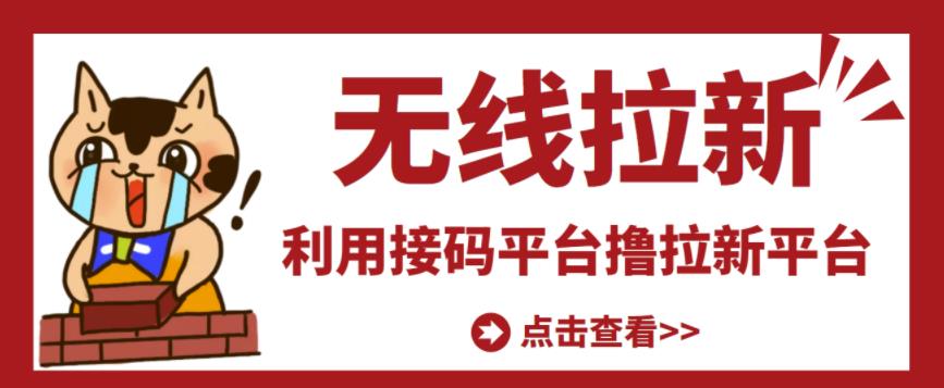 最新接码无限拉新项目,利用接码平台赚拉新平台差价,轻松日赚500+-最全资源库