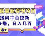 东方财富最新变现项目,利用接码平台拉新,多号多撸,日入几百无压力-最全资源库