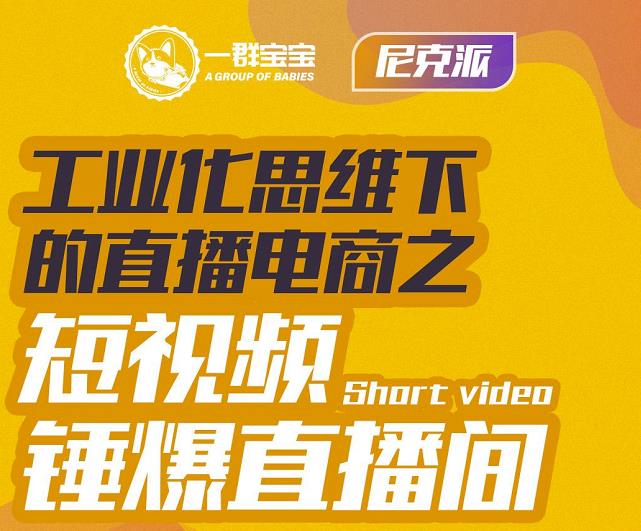 尼克派·工业化思维下的直播电商之短视频锤爆直播间，听话照做执行爆单-最全资源库