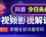 嚴如意·中视频影视解说—掌握流量密码，自媒体运营创收，批量运营账号-最全资源库