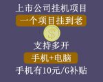 正规挂机项目,支持手机电脑一起挂,支持虚拟机多开,可以挂到老-最全资源库